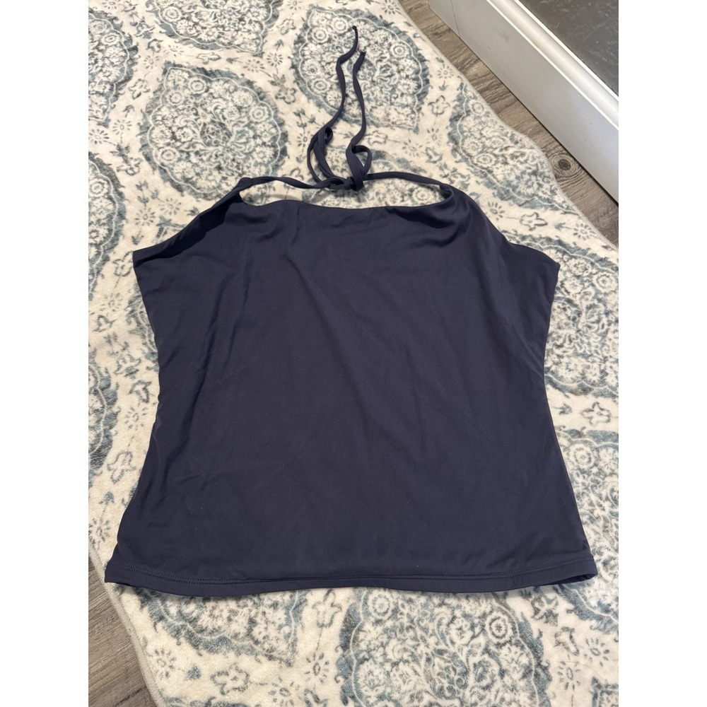 Qinsen Halter Neck Tank Top Xl Navy
